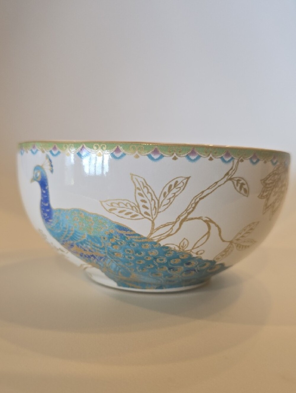 222 Fifth Peacock Garden Porcelaine Bowl